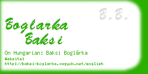 boglarka baksi business card